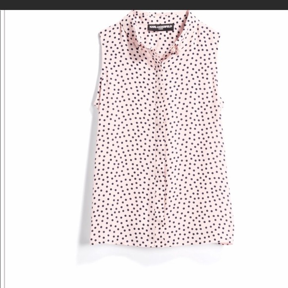 Karl Lagerfeld Paris Pearl Button Down - Picture 1 of 2